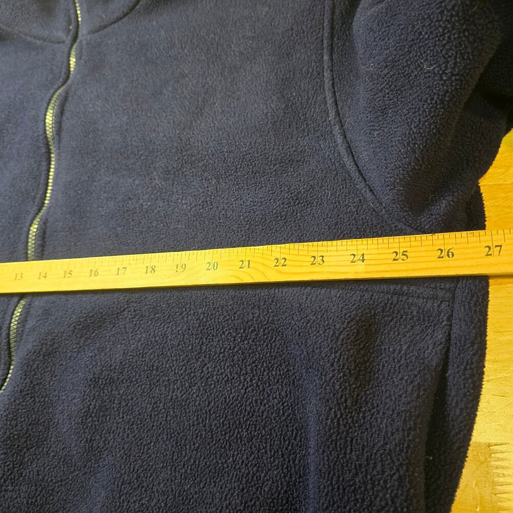 L.L. Bean Navy Blue Fleece Zip Up Size XL Reg - Picture 7 of 8